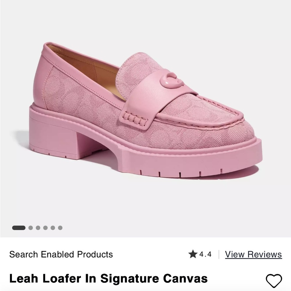 Coach Pink Platform Loafers